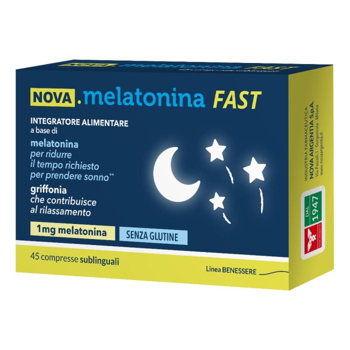 Nova Melatonina Fast – Integratore melatonina e griffonia 45 compresse