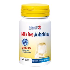 LongLife Acidophilus Milk Free – Probiotico Senza Latte e Lattosio 60 Capsule