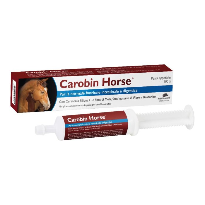 Carobin Horse siringa 100 g - mangime complementare in pasta per cavalli