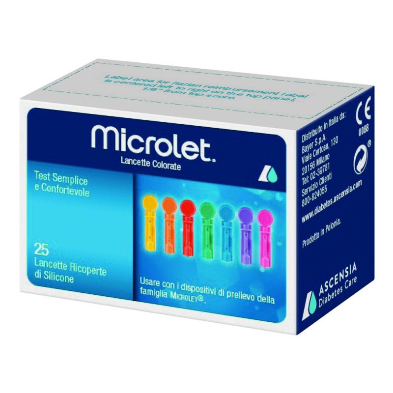 Bayer Lancette Pungidito Per Dispositivo Microlet 25 Pezzi