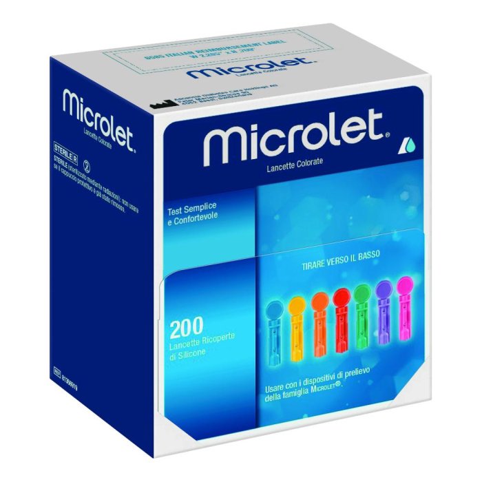 Bayer Microlet Controllo Diabete Glicemia 200 Lancette Pungidito