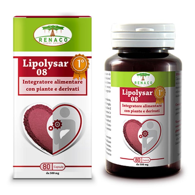 Renaco Lipolysar 08 Integratore Alimentare Colesterolo 80 Capsule