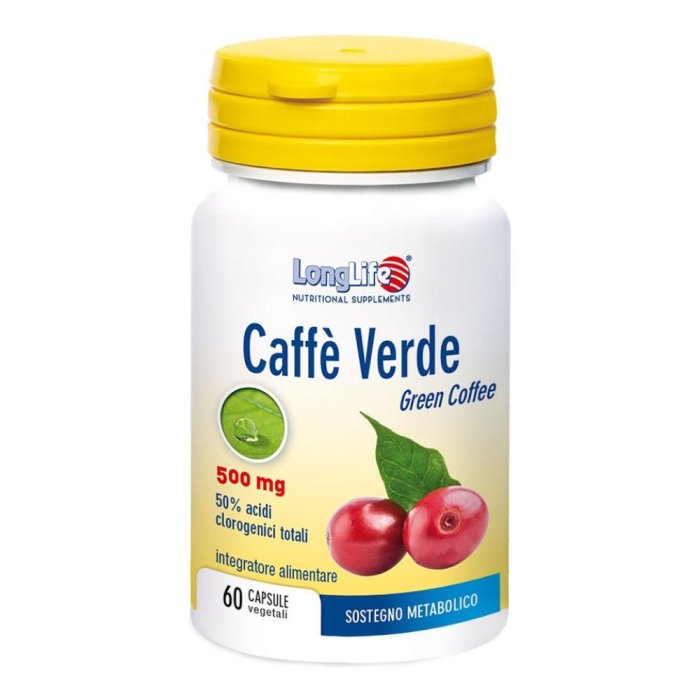 Long Life Integratore Caffè Verde 500 mg - Sostegno Metabolico e Antiossidante 60 capsule 