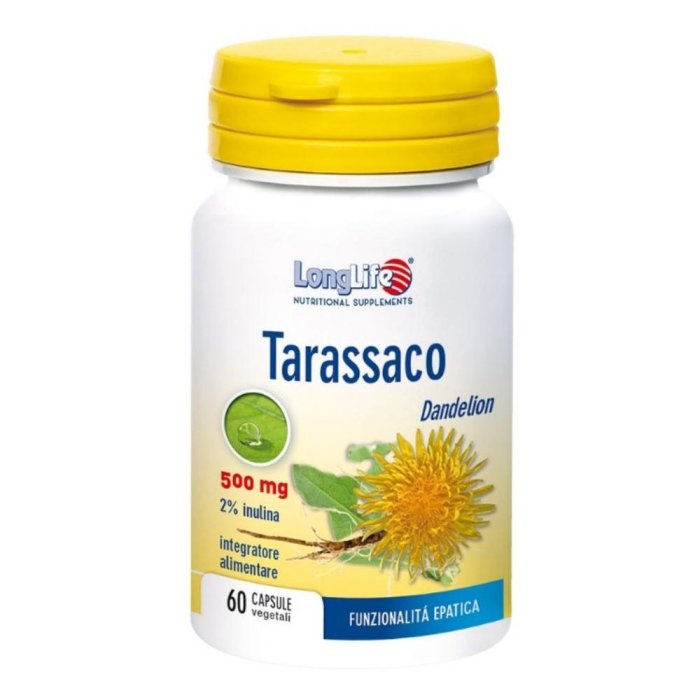 LongLife Tarassaco 60 Capsule Integratore Alimentare Depurativo Fegato e Drenante Naturale
