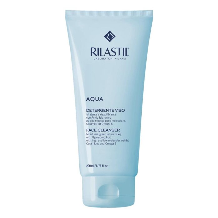 Rilastil Aqua Detergente Viso Idratante con Acido Ialuronico 200 ml