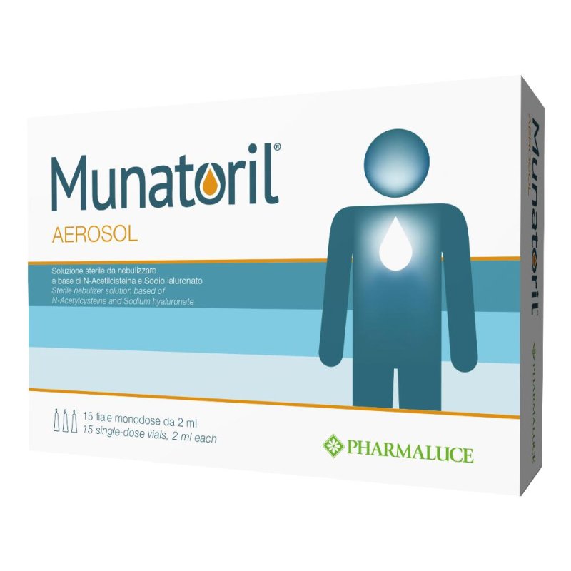 Pharmaluce Munatoril Aerosol 15 Fiale Da 2 Ml Pharmaluce Munatoril Aerosol 15 Fiale Da 2 Ml