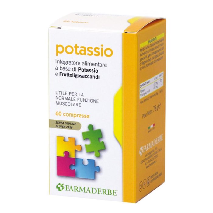 Farmaderbe Nutra potassio integratore alimentare 60 compresse per equilibrio idrico e funzione neuromuscolare