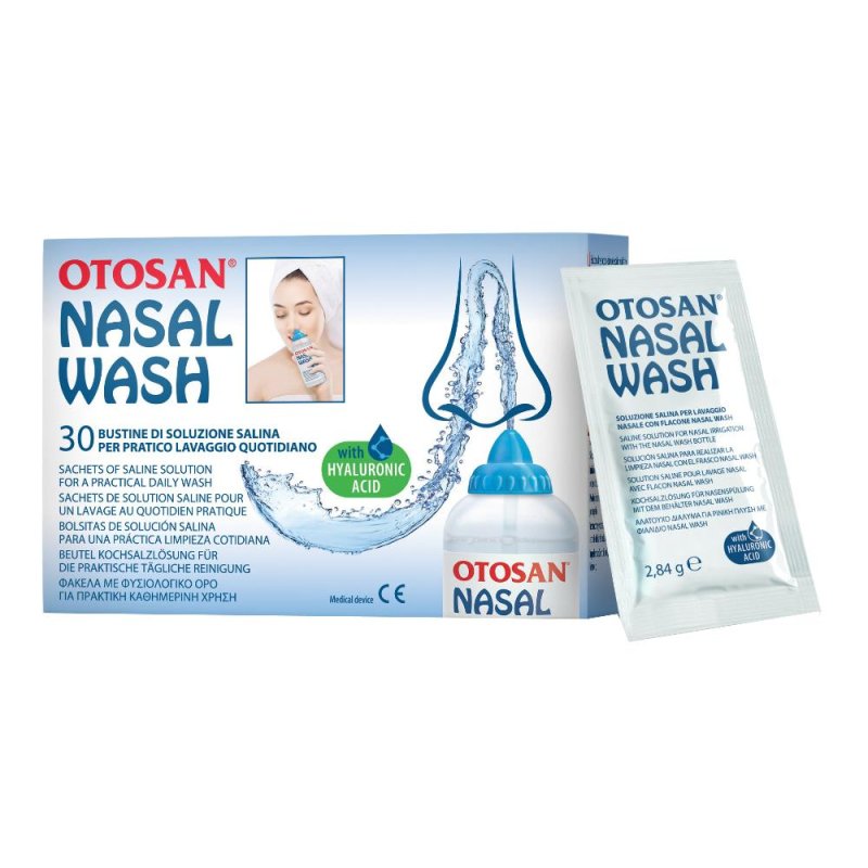 Otosan Nasal Wash Bustine Soluzione Salina per Lavaggio Quotidiano 30 Bustine Otosan Nasal Wash Bustine Soluzione Salina per Lavaggio Quotidiano 30 Bustine