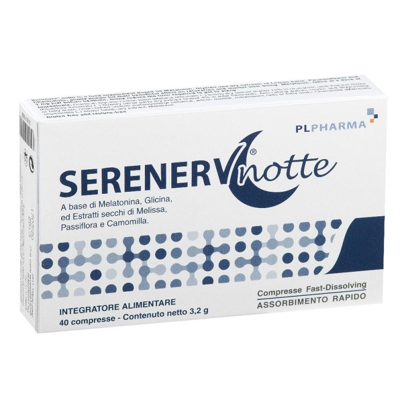 Pl Pharma Serenerv Notte 40 Compresse 0,8 Mg