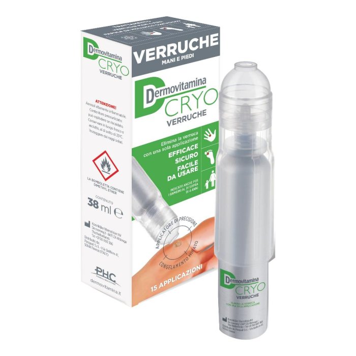 Dermovitamina Verruche Cryo 38ml trattamento per verruche e mollusco contagioso