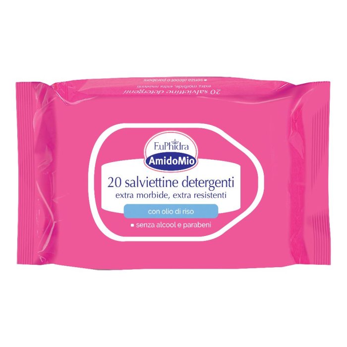 EuPhidra Amido Mio 20 Salviette Detergenti Delicate per Pelli Sensibili