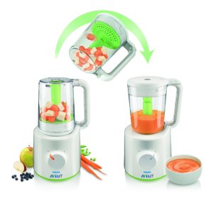 Avent EasyPappa 2 in 1 Cuoce A Vapore e Frulla 