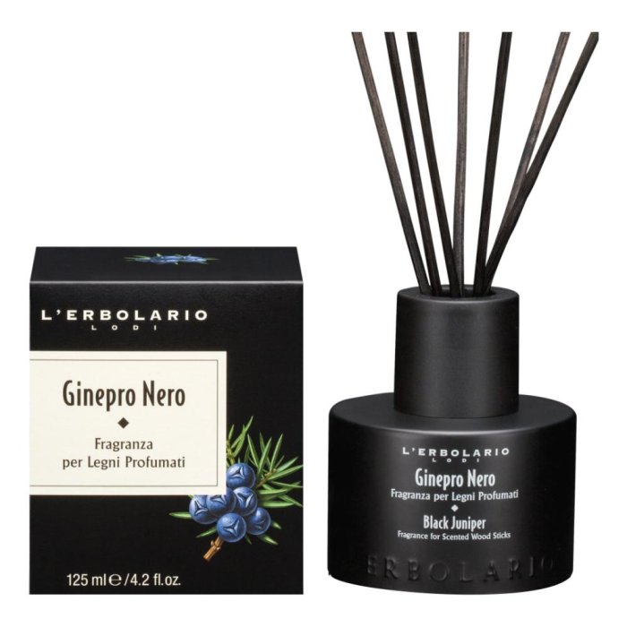 L’Erbolario Ginepro Nero Fragranza per Legni Profumati Diffusore per Ambiente 125 Millilitri