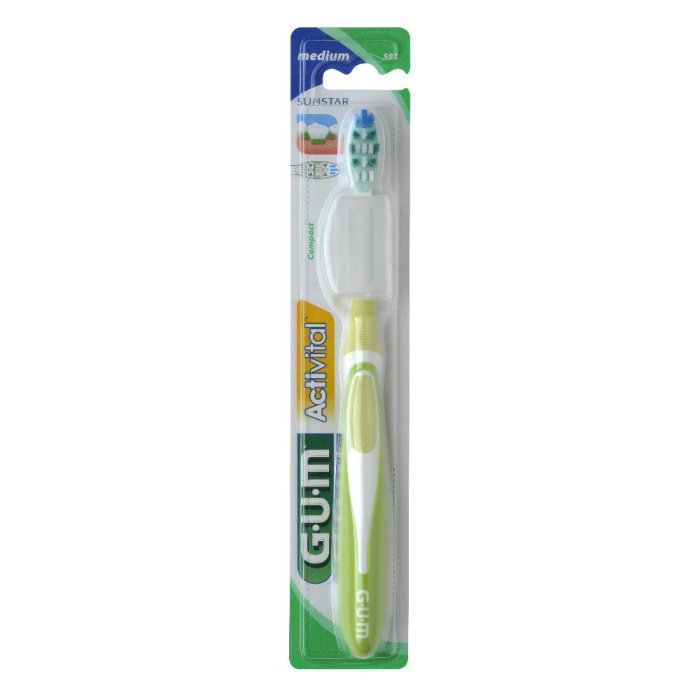 GUM Activital 583 Compatto Spazzolino Medio  Igiene Dentale Quotidiana