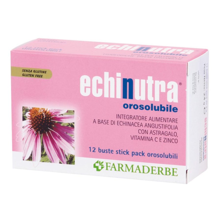 Farmaderbe Echinutra Integratore Alimentare Orosolubile 12 bustine