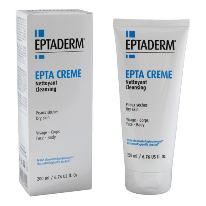 Epta Creme Detergente Viso – Crema Detergente Delicata e Idratante per la Pulizia Quotidiana del Viso