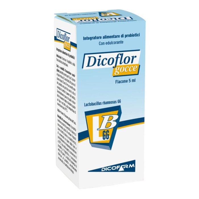 Dicoflor Gocce 0-1 Integratore Alimentare  Fermenti Lattici per Bambini  Gocce 5 ml