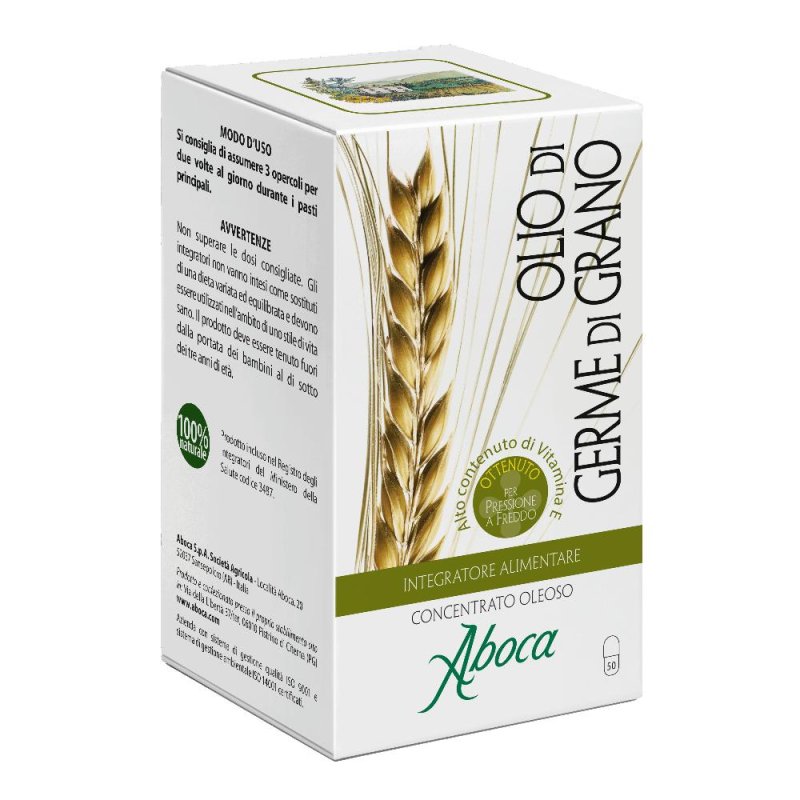 Aboca Olio di Germe di Grano Antiossidante Integratore Alimentare 50 Opercoli
