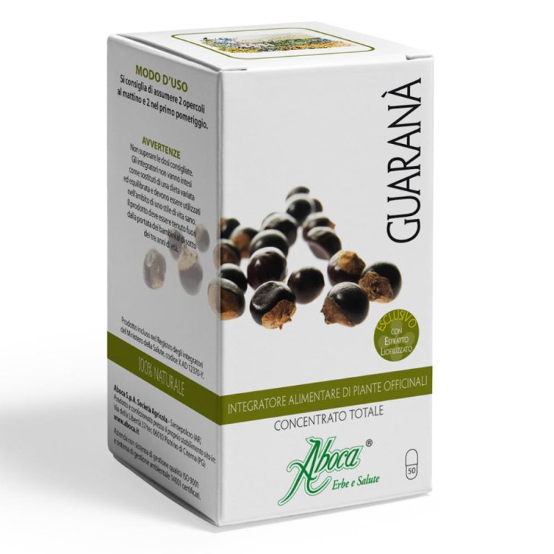 Aboca Guaranà Concentrato Integratore Alimentare Benessere Energia  50 Opercoli