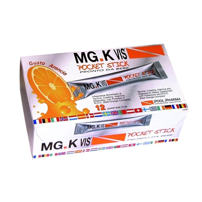 MGK VIS  Sali Minerali Integratore in Soluzione 12 Pocket Stick Arancia