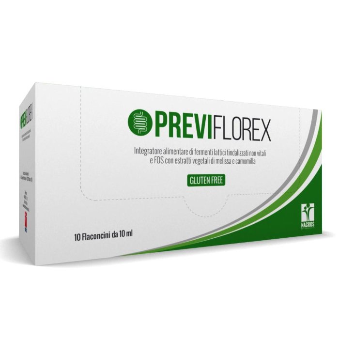 Previflorex Integratore Alimentare 10 Flaconcini da 10 ml per il Benessere Intestinale