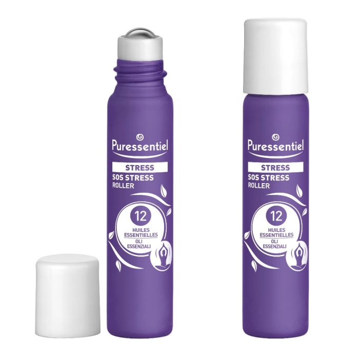 Puressentiel SOS Stress Roller Antistress con Oli Essenziali Naturali, Roller Rilassante 5 Millilitri