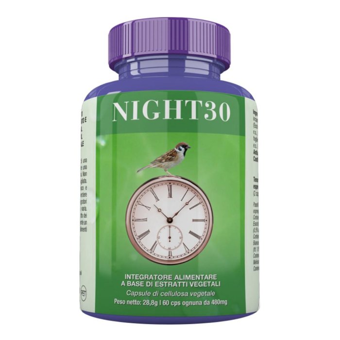 Night Integratore Sonno e Rilassamento 30 e 60 Capsule cps – Favorisce Addormentamento e Riposo Notturno Naturale