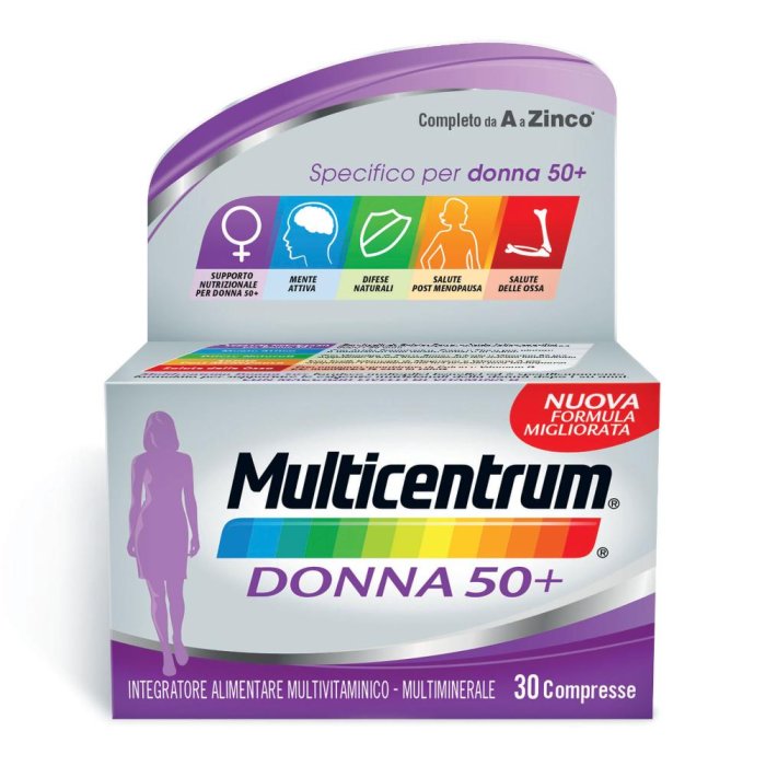 Multicentrum Donna 50+ Integratore Alimentare 30 Compresse