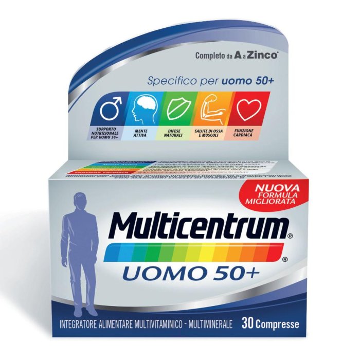 Multicentrum Uomo 50+ Integratore Alimentare 30 Compresse
