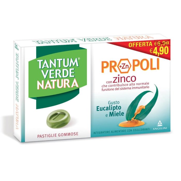 Tantum Verde Natura Eucalipto E Miele 15 Pastiglie Gommose
