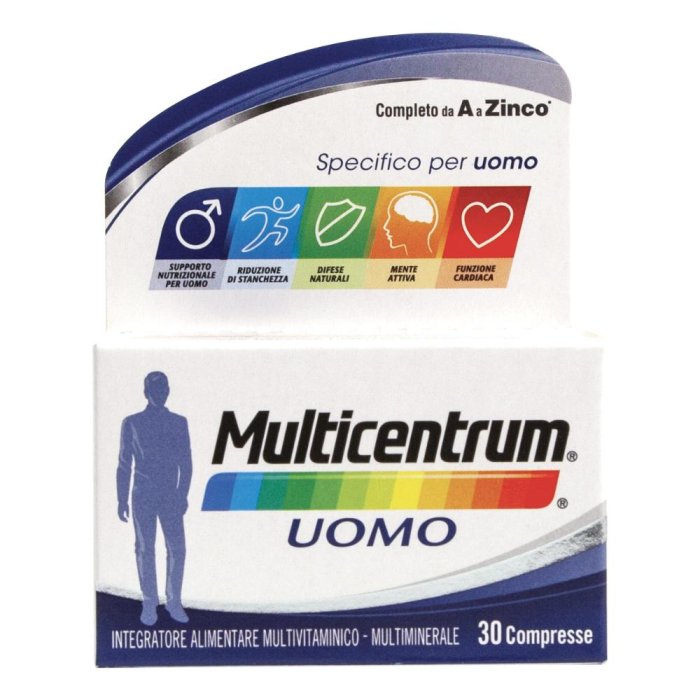 Multicentrum uomo integratore supporta il fabbisogno nutrizionale 30 compresse - Glaxosmithkline C.Health Srl