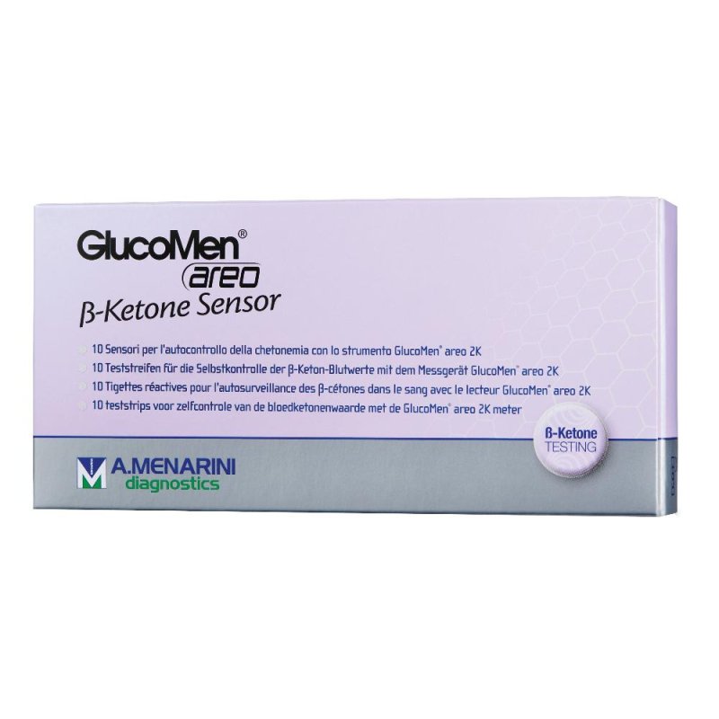 Glucomen Aero B-Ketone Sensor Strisce Misurazione Chetonemia 10 Pezzi