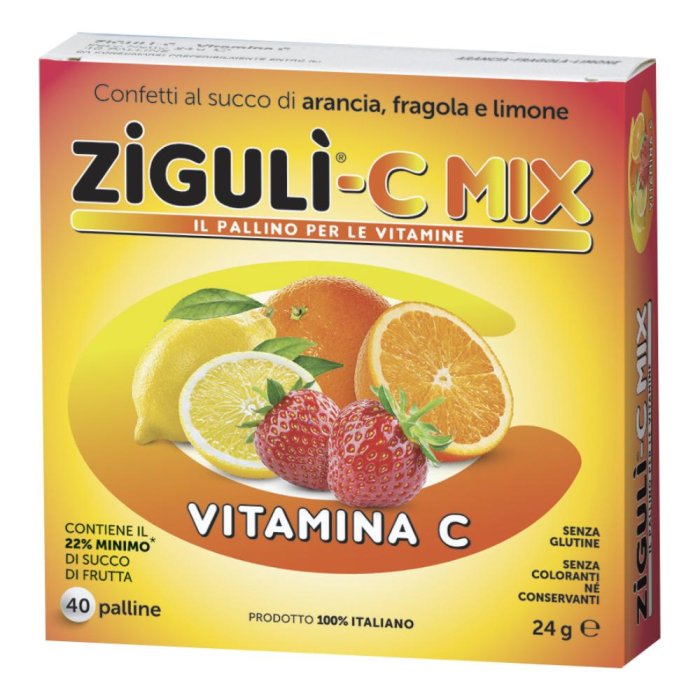 Zigulì C Mix Integratore di Vitamina C in Confetti 40 palline