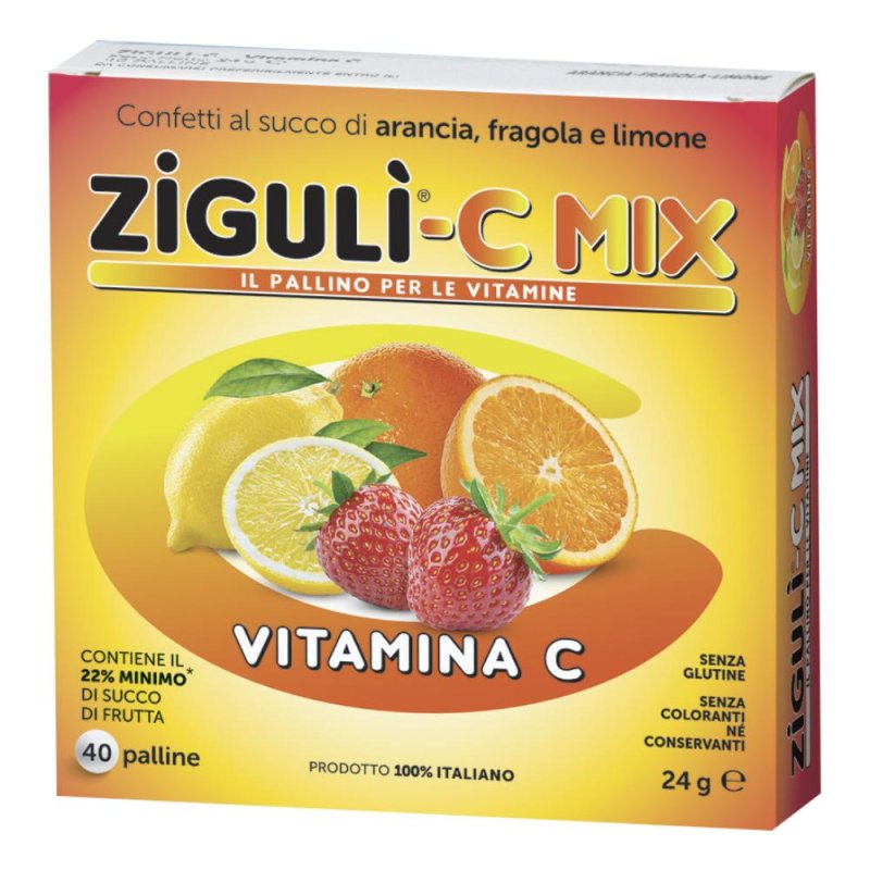 Zigulì C Mix Integratore di Vitamina C in Confetti 40 palline