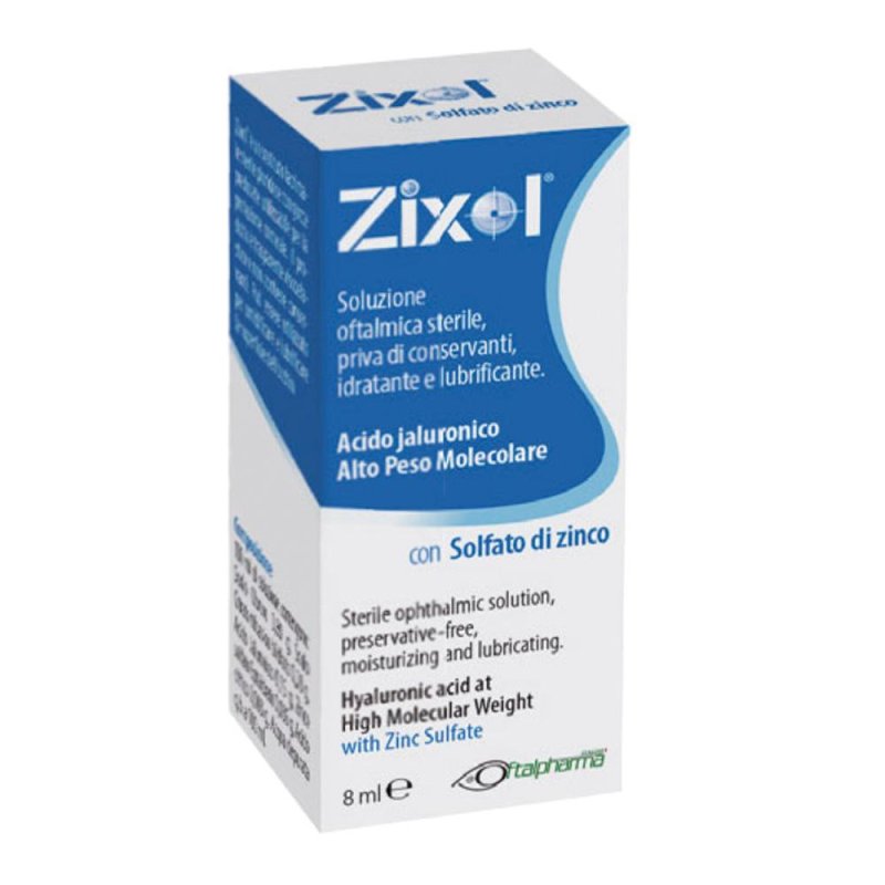 Oftalpharma Zixol Flaconcino Soluzione Oftalmica Idratante e Lubrificante 8ml