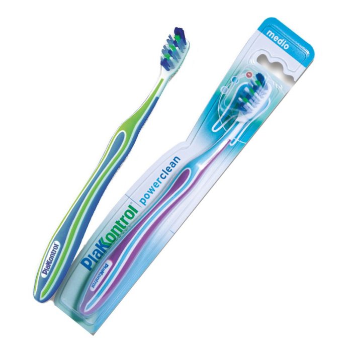 Plakkontrol Spazzolino Power Clean - spazzolino manuale ad alta efficacia contro la placca