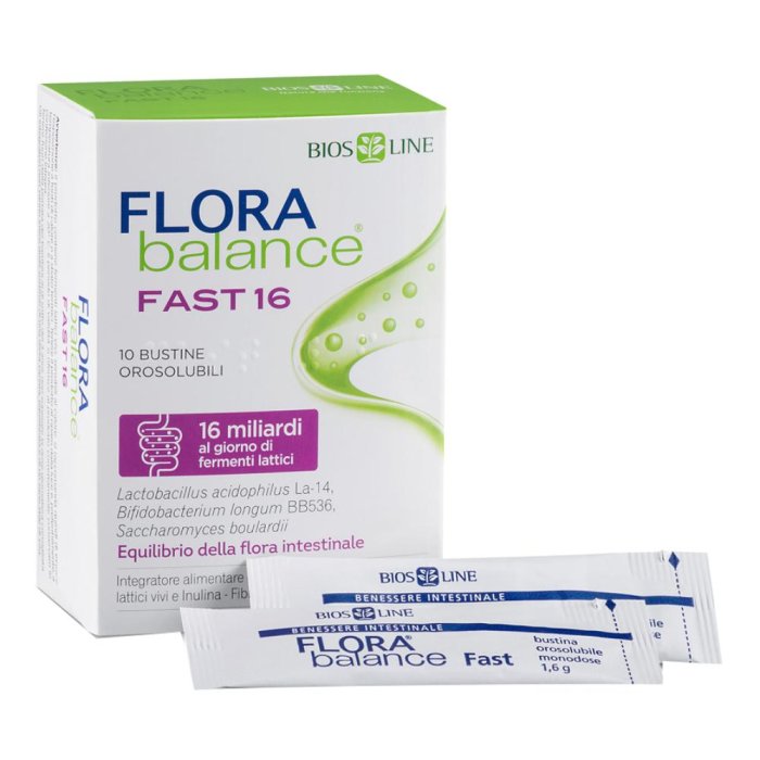 Florabalance Fast Integratore per l’Equilibrio della Flora Intestinale 10 Bustine