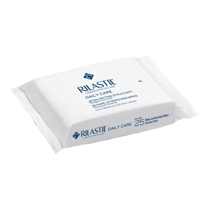 Rilastil  Daily Care 25 Salviette Struccanti per Pelli Sensibili e Delicate