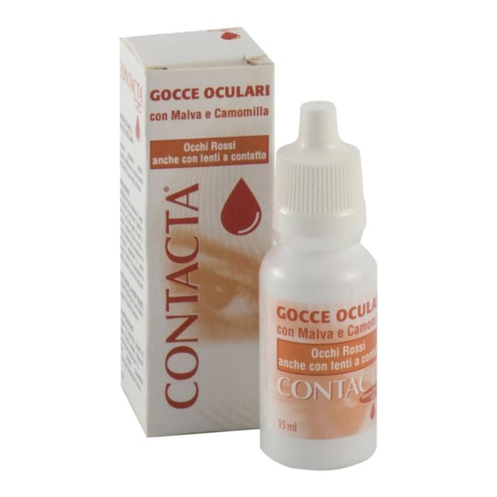 Contacta Gocce Oculari Con Camomilla E Malva Per Occhi Rossi 15 ml