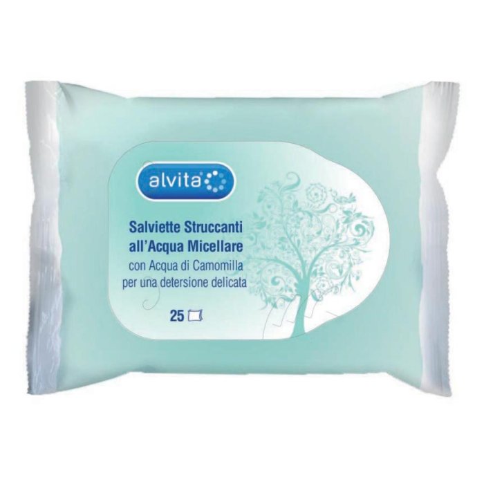 Alvita Salviette Struccanti All'Acqua Micellare 25 Pezzi