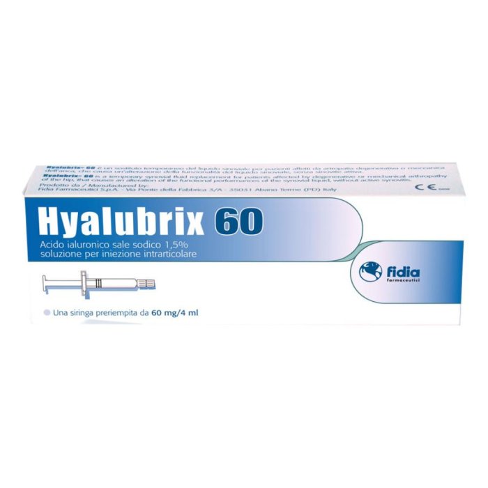 Siringa Intra-articolare Hyalubrix 60 Acido Ialuronico 1,5% 60 Mg 4 Ml