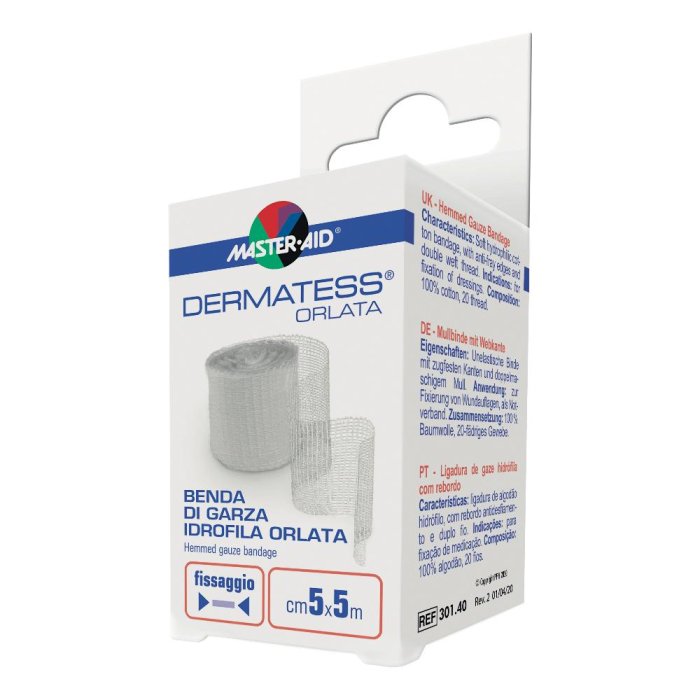 Master-Aid Dermatess Benda Di Garza Idrofila Orlata cm 5 x 5 m 1 Pezzo