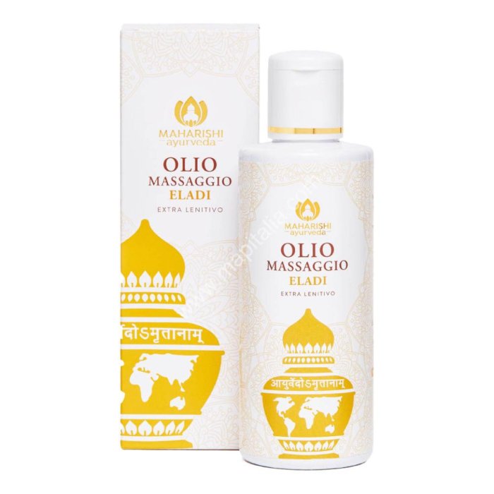 Olio da Massaggio Eladi 200 ml – Olio Corpo Naturale Ayurvedico Rigenerante e Idratante