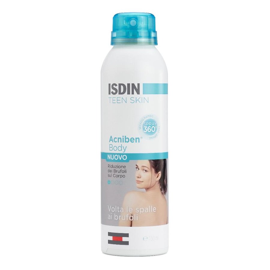 ISDIN Teen Skin Acniben Body Spray 360 Gradi Riduzione Brufoli Corpo 150 ml