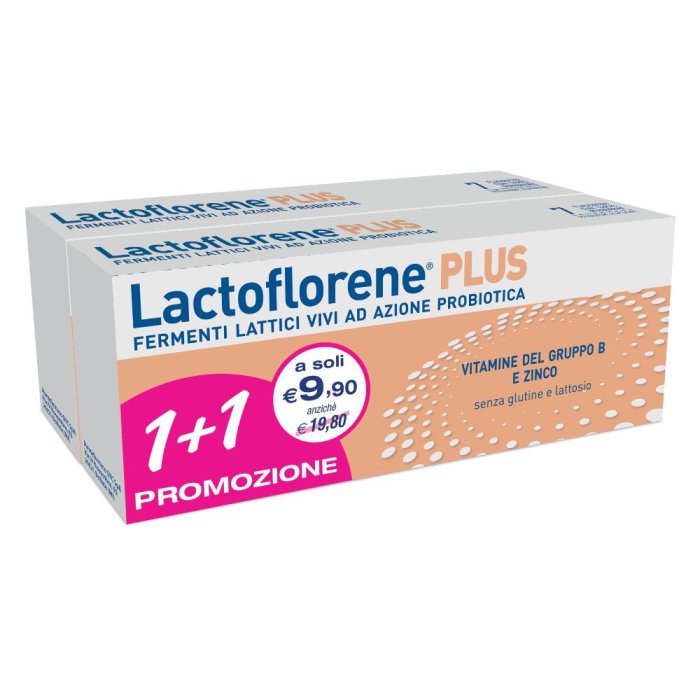 Lactoflorene Plus bipack 7 flaconi - fermenti lattici vivi con vitamine B e zinco per la flora intestinale