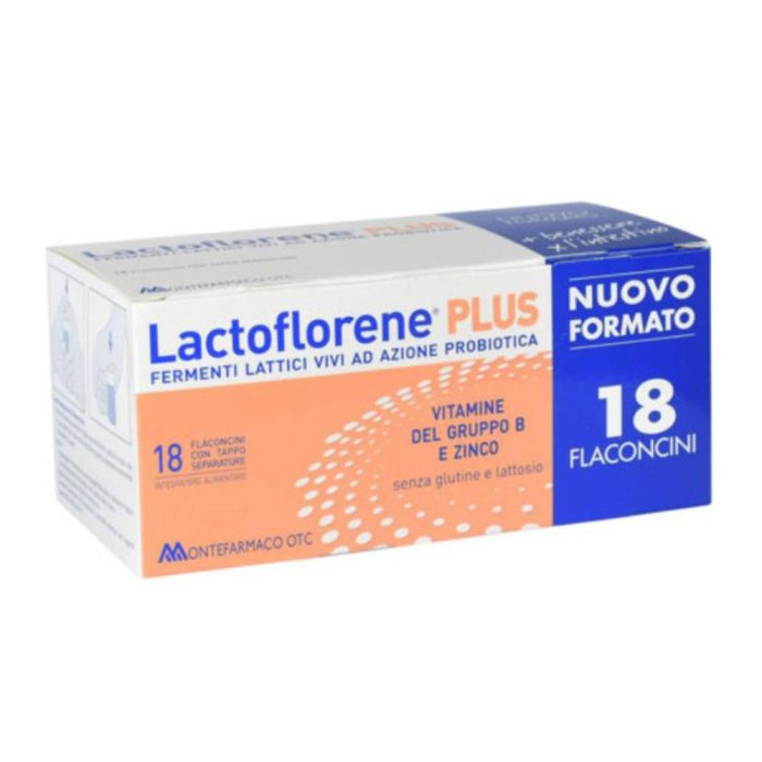 Lactoflorene Plus 18 Flaconcini fermenti lattici Integratore Probiotico per il Benessere Intestinale