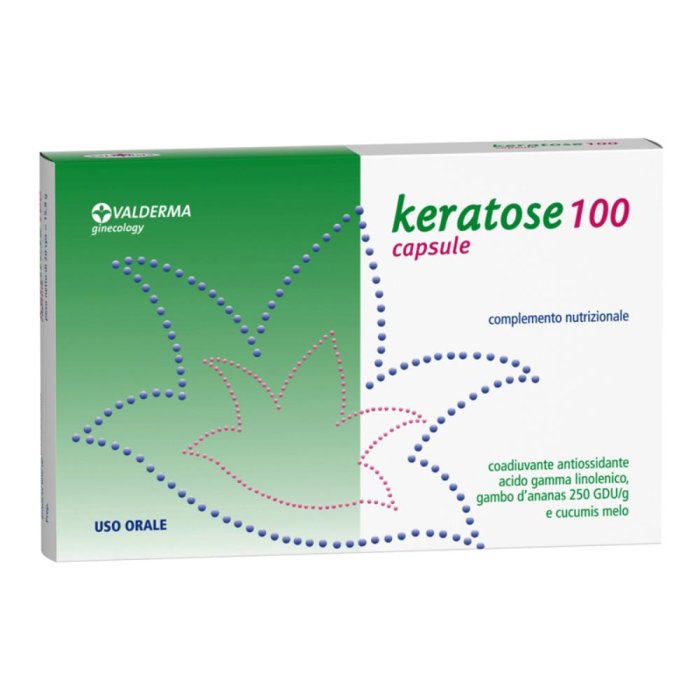 Valderma Keratose 100 Integratore Alimentare 20 Capsule