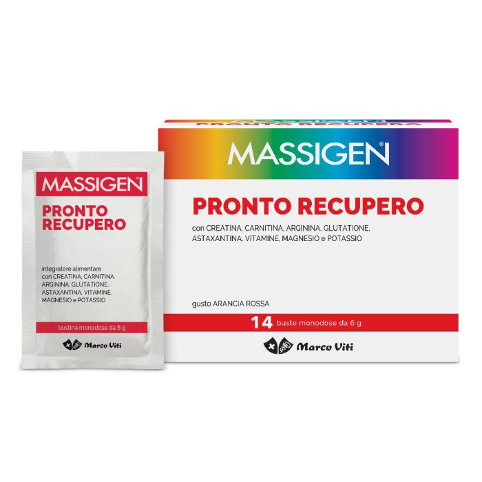 Massigen Pronto Recupero Integratore Sali Minerali  14 Buste Arancia Rossa