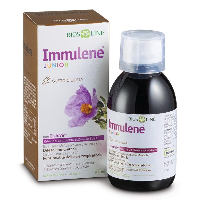 Biosline Immulene Junior Difese Immunitarie Gusto Ciliegia 200ml