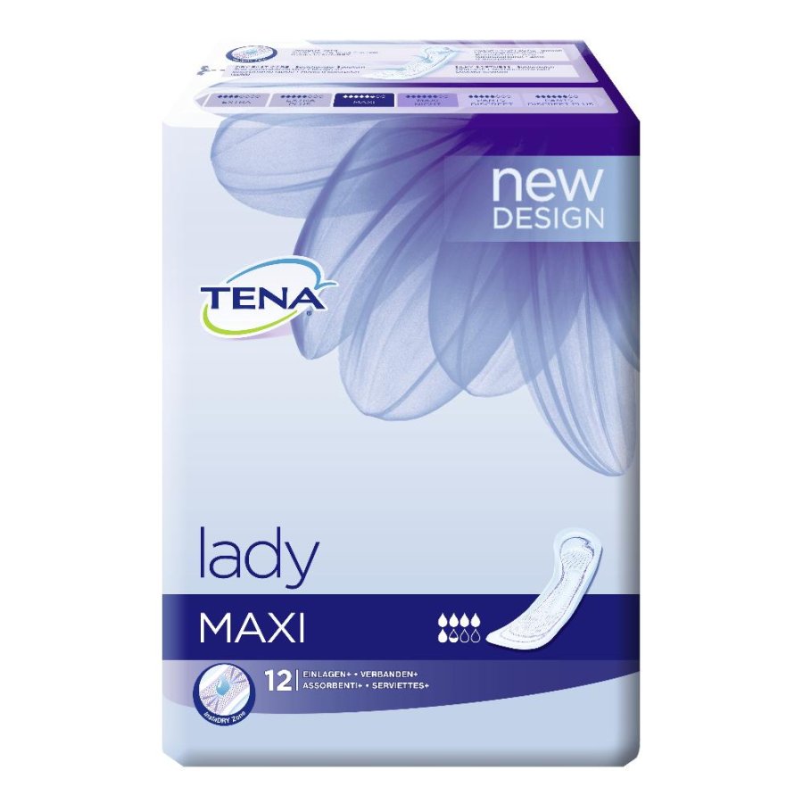 Tena Lady Incontinenza Pannolone Assorbente Maxi 12 Pannoloni